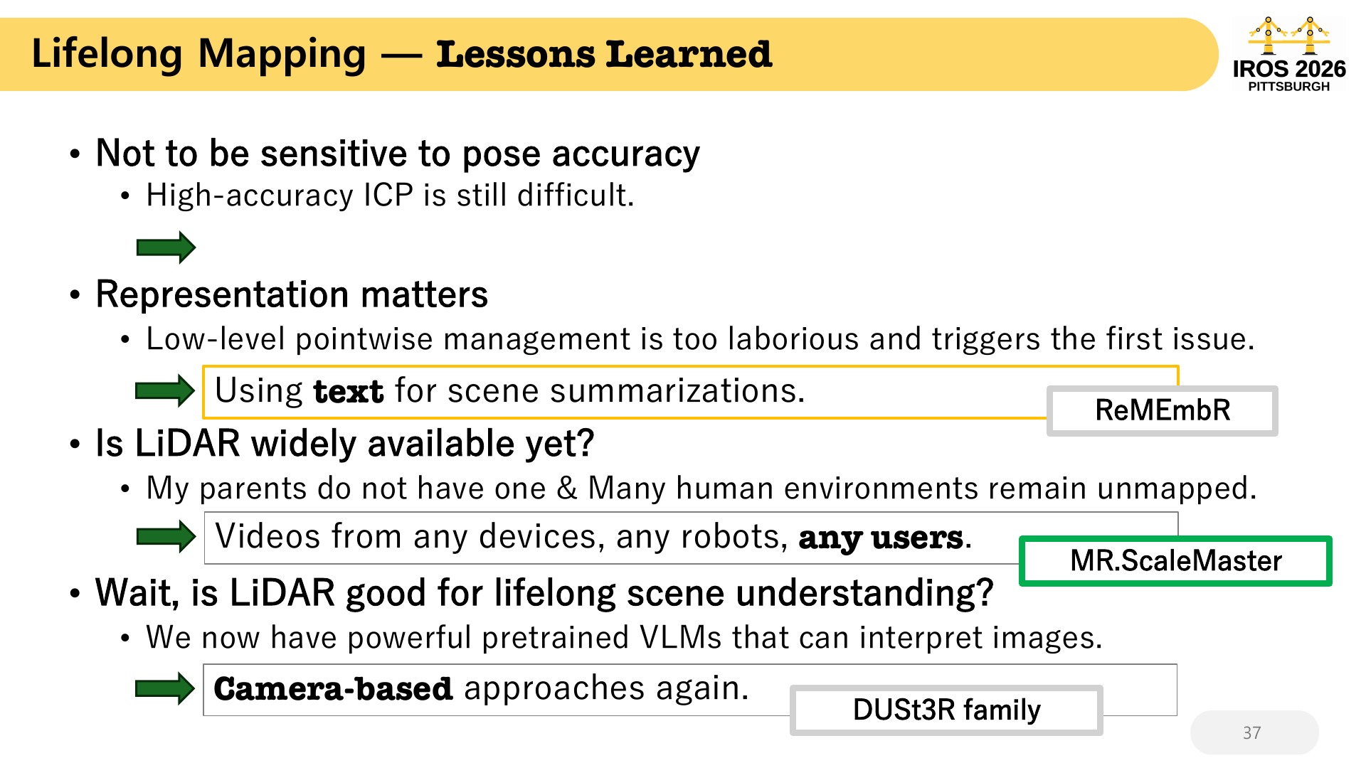37 Lifelong Mapping —  Lessons Learned