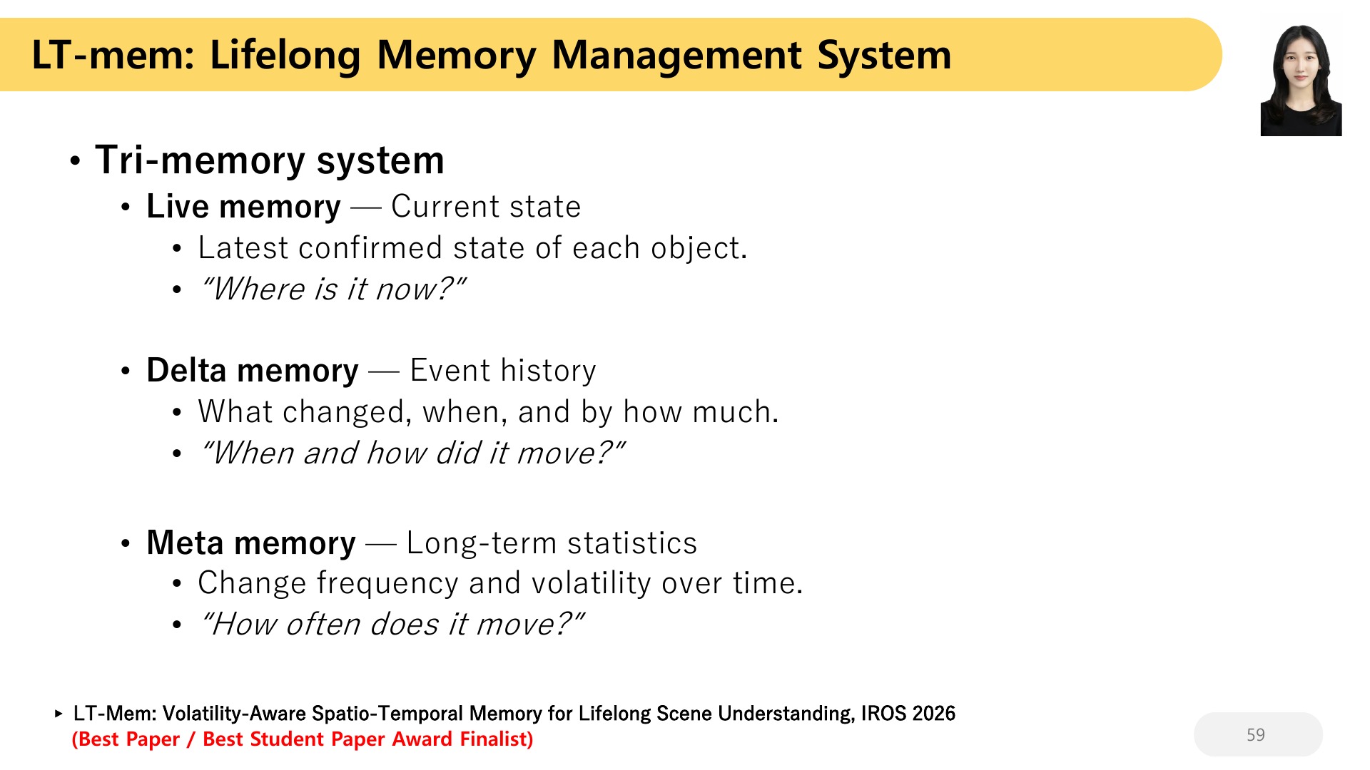 59 LT-mem: Lifelong Memory Management System Tri-memory system
