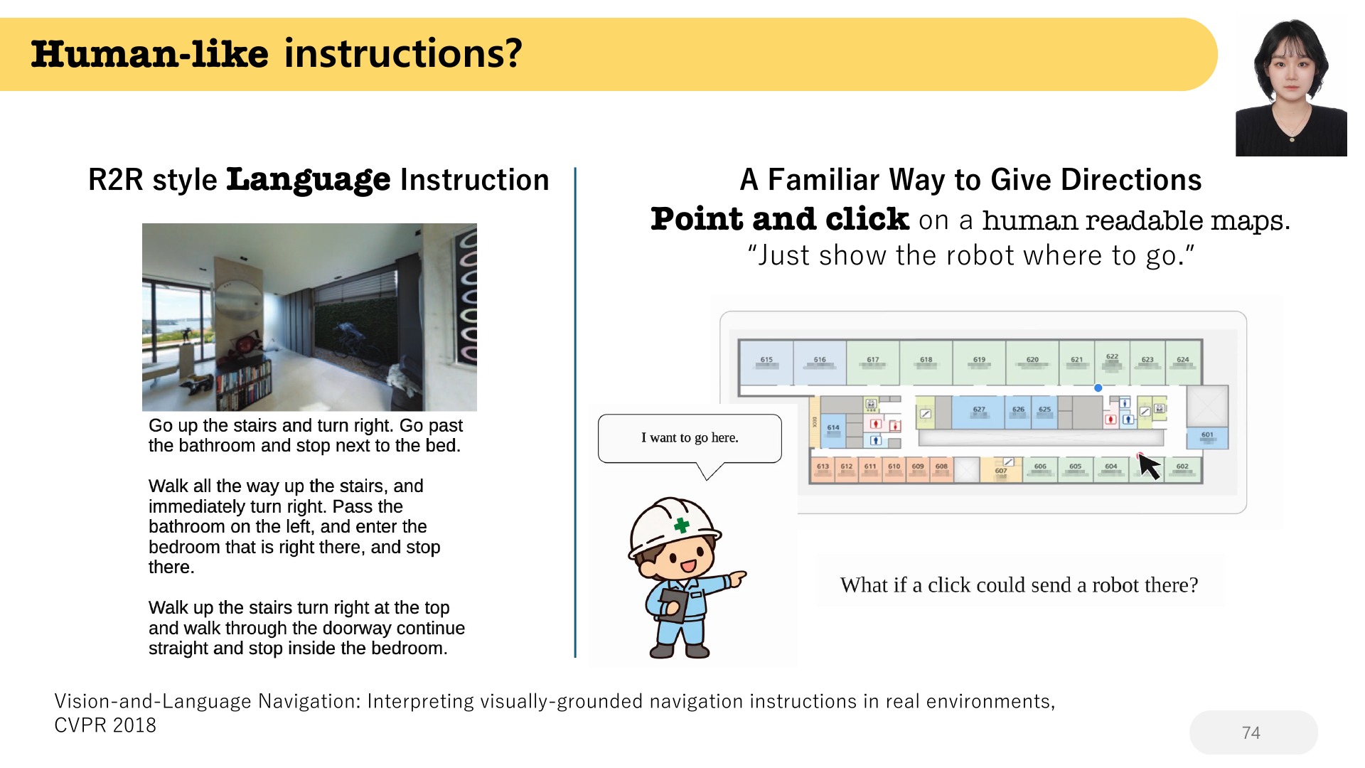 74 Human-like  instructions?